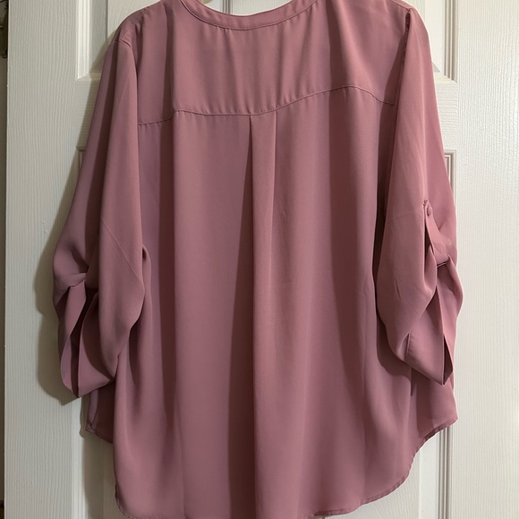 Torrid Women's Pink Harper 3/4 Sleeve Blouse 2X - Picture 3 of 3